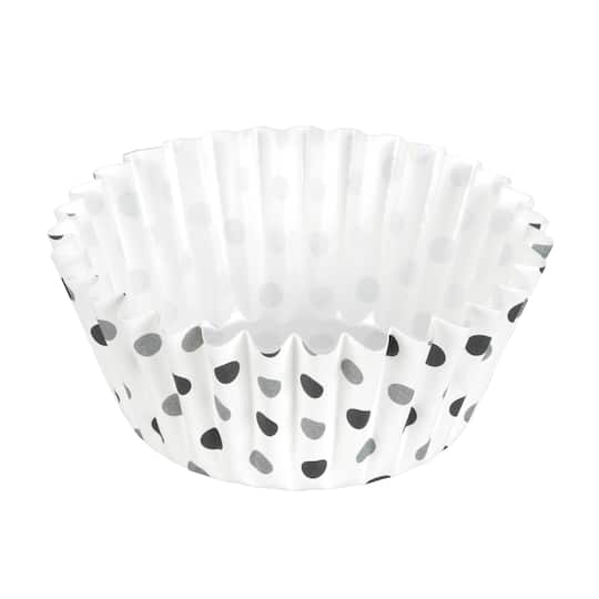 Black &#x26; Gray Polka Dot Grease Resistant Baking Cups by Celebrate It&#xAE;